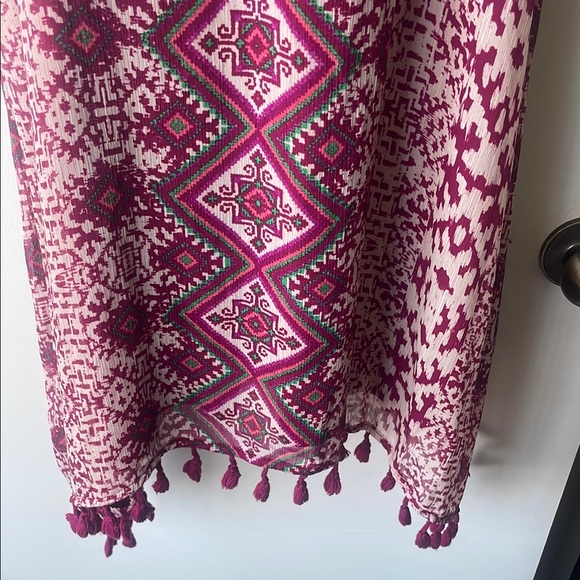 Maurices Red Asymmetrical Tiered Sundress Casual - Picture 4 of 11